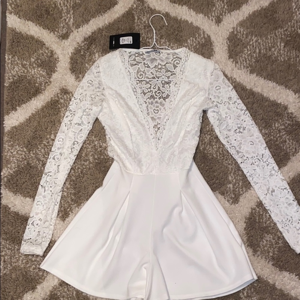 White lace romper